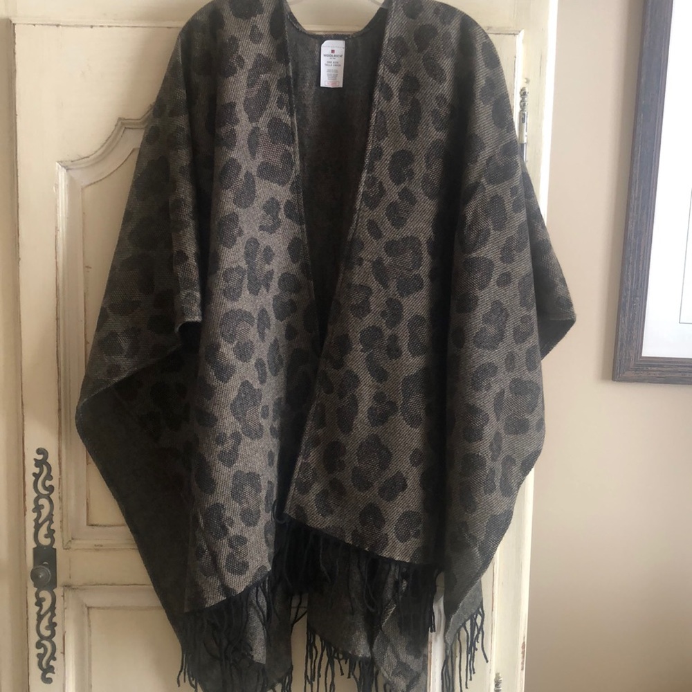 New-Woolrich Tella Unica Cozy Blanket Wrap Cape Pancho One Size
